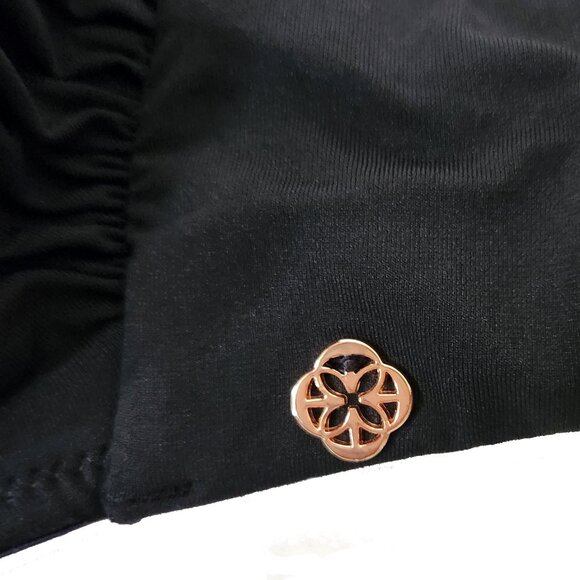 Turquoise Couture Black Adjustable Bikini Top D Cup - Picture 4 of 5